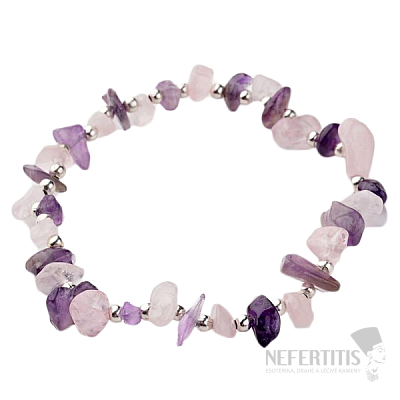 Amethyst and rose gold bracelet chopped extra