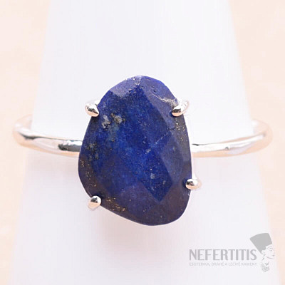 Lapis Lazuli broušený prsten stříbro Ag 925 N3367