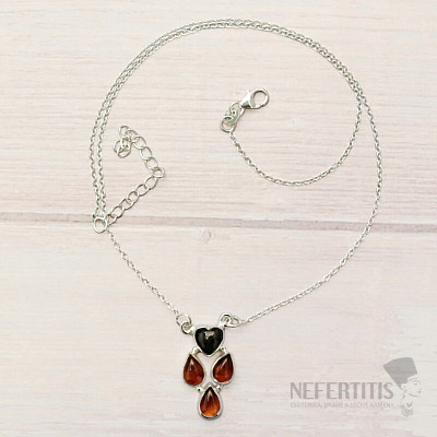 Amber necklace silver Ag 925 N4056
