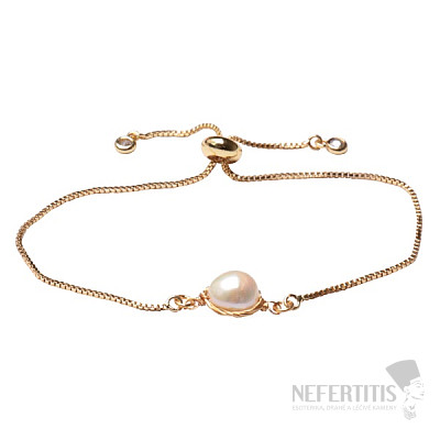 Keshi pearl bracelet drawstring
