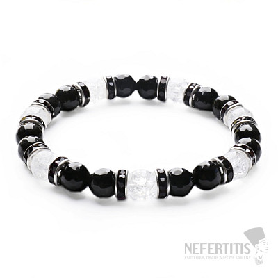 Black crystal bracelet RB Design 76