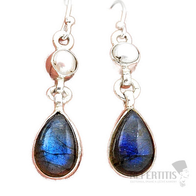 Labradorite earrings silver Ag 925 42711
