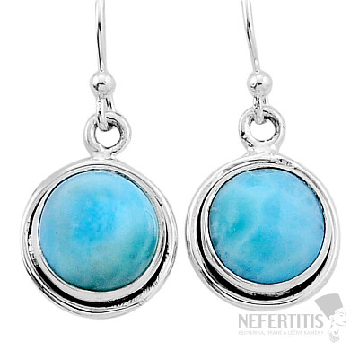 Larimar náušnice stříbro Ag 925 42450