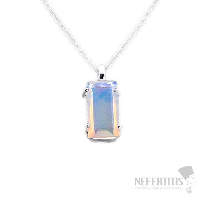 Opal Äthiopische Halskette Silber Ag 925 43498