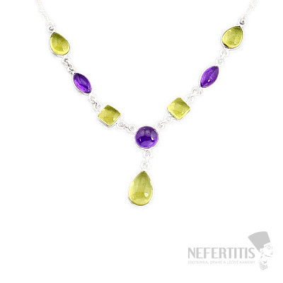 Lemon topaz necklace silver Ag 925 74944