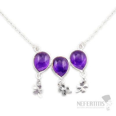 Ametyst náhrdelník striebro Ag 925 91865