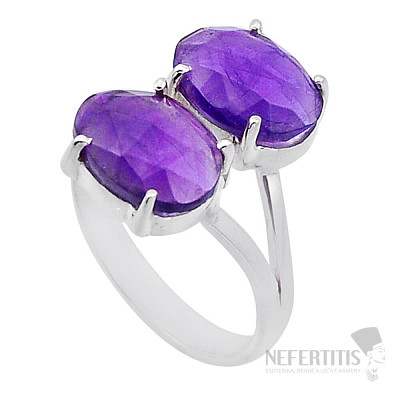 Amethyst cut ring silver Ag 925 52792