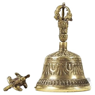 Rituální Zvonek s dorže 13,5 cm