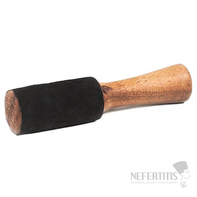 Palička dřevěná s černým semišem ke zpívajícím miskám 3,5 x 17 cm