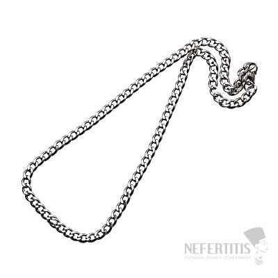 Curb style necklace stainless steel 60 cm