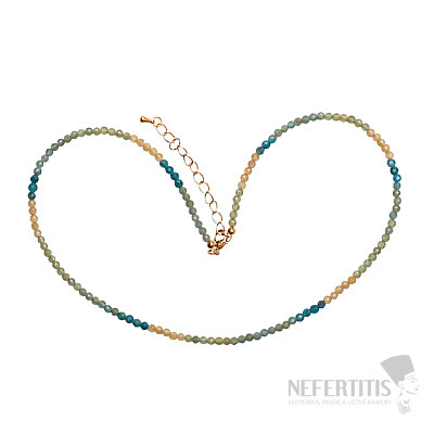 Apatit-Halskette extra geschliffene Perlen 3 mm