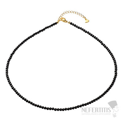 Agate black bead necklace