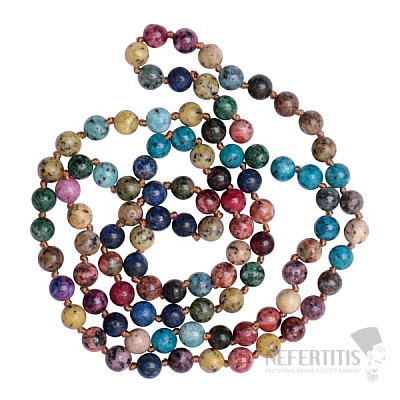 Cheerful jasper kiwi necklace