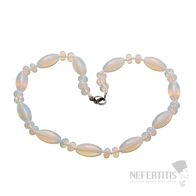 Opal ovals and rondels necklace