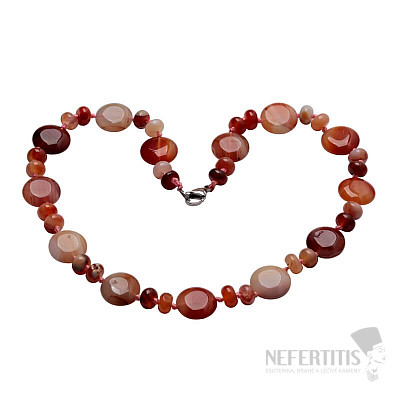 Carnelian necklace 45 cm