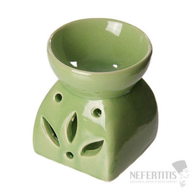 Aróma lampa keramická Zelené lístky