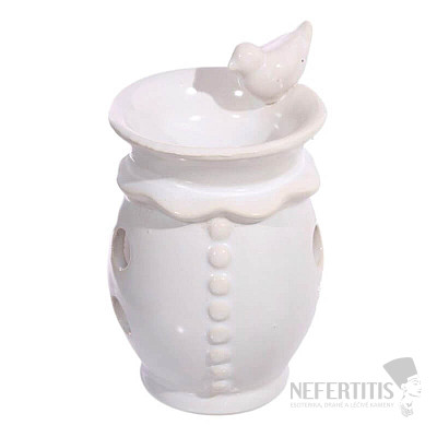 Ceramic aroma lamp White bird