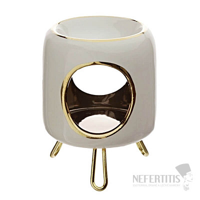 Aroma lamp ceramic Gray cylinder