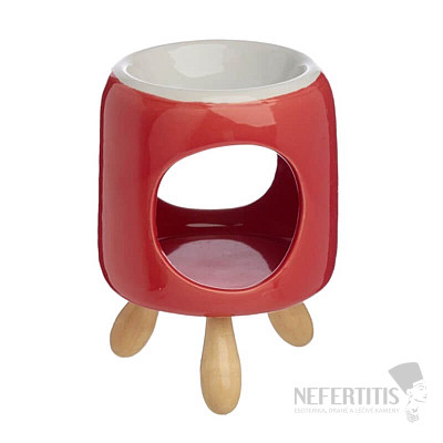 Aroma lamp ceramic Red cylinder