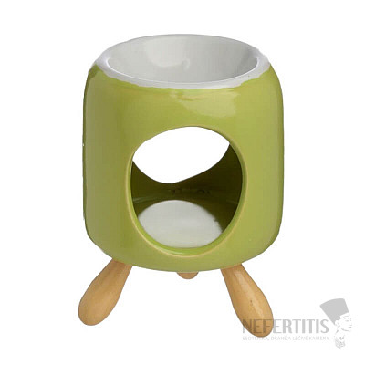Aroma lamp ceramic Green cylinder