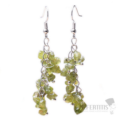 Olivín fashion earrings with stones long