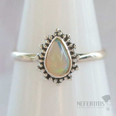 Ethiopian opal ring silver Ag 925 45847