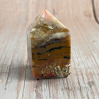 Pink opal tumbled point - obelisk 18