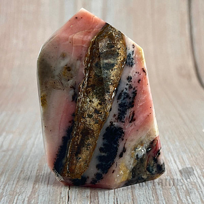 Pink opal tumbled point - obelisk 6