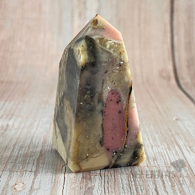 Pink opal tumbled point - obelisk 7