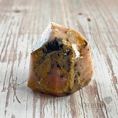 Pink opal tumbled point - obelisk 9