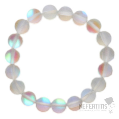 Tan Angel aura beaded bracelet