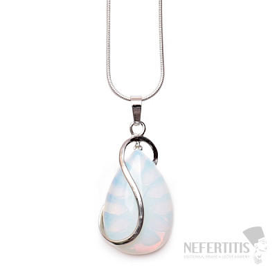 Tan drop design pendant with chain