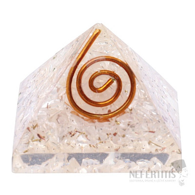 Orgonite pyramid with small crystal