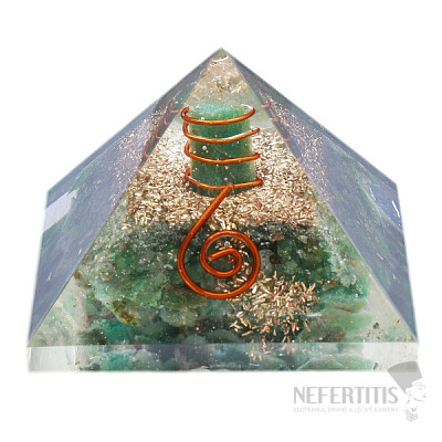 Orgonite pyramid with jade