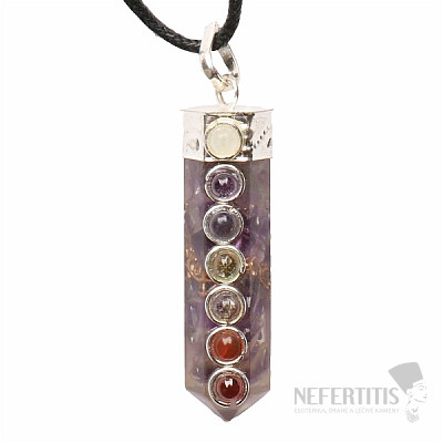 Orgonit-Chakra-Anhänger Kristall mit Amethyst