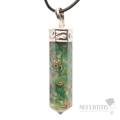 Orgonite pendant crystal with aventurine