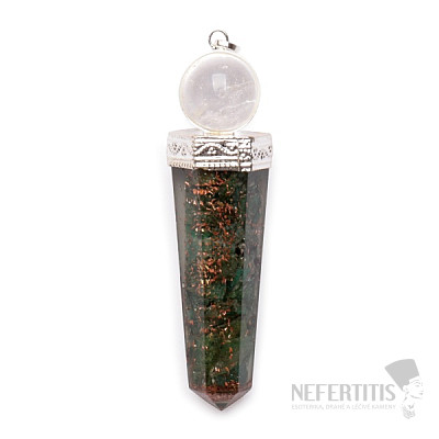 Orgonite pendant crystal with jade and crystal