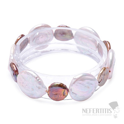 Keshi Perlen Weiß und Sienna Armband RB Design 168