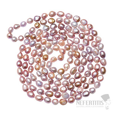 Dámský perlový náhrdelník švestkové perly 160 cm