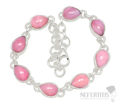 Opalrosa Armband Silber Ag 925 B11