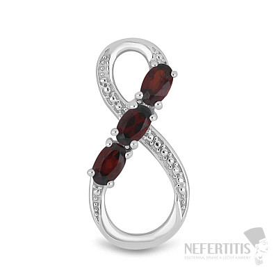 Silver pendant with cut garnets Ag 925 015924 GT