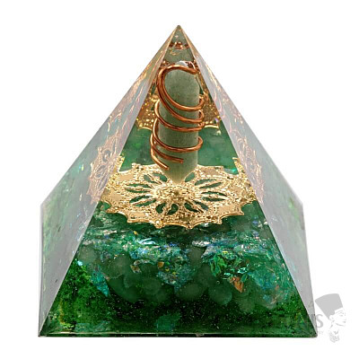 Orgonit pyramída avanturínová s kryštálom avanturínu