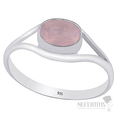 Silberring mit Rosenquarz