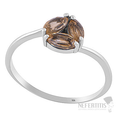 Strieborný prsteň s citrínom