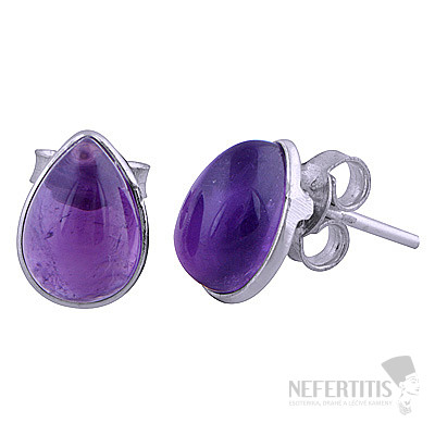 Silberne Ohrringe mit Amethyst