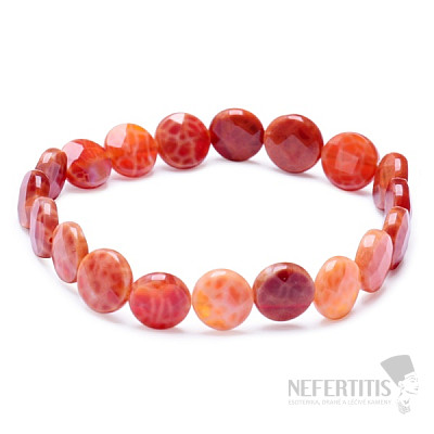 Agate fiery cut bracelet made of AA quality discs