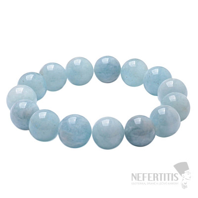 Aquamarine exclusive bracelet A quality beads 14 mm