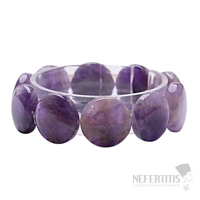 Amethyst-Scheibenarmband 2 cm