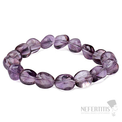 Amethyst lilac nugget bracelet 10 mm