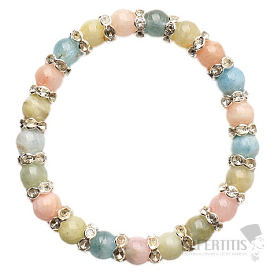 Morganite - beryl pink emerald bracelet RB Design 5